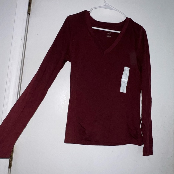 a new day Women's Long Sleeve V-Neck Top - Deep Red - Picture 3 of 6